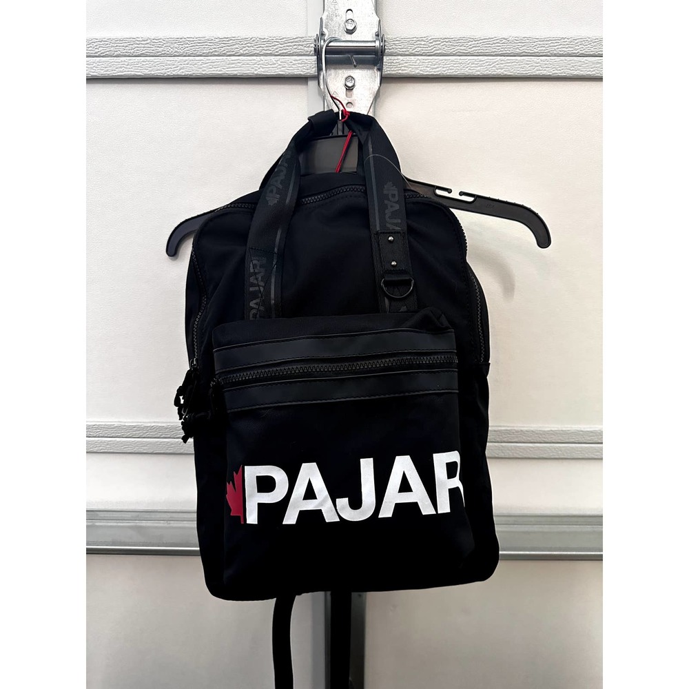 NWT PAJAR 🇨🇦 Backpack Black, Front Logo, Zipped Pocket, Internal Padded Pocket